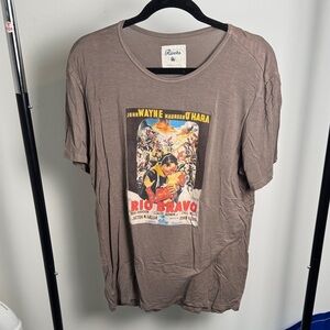 River's Rio Bravo John Wayne Brown Graphic T-Shirt Size Medium